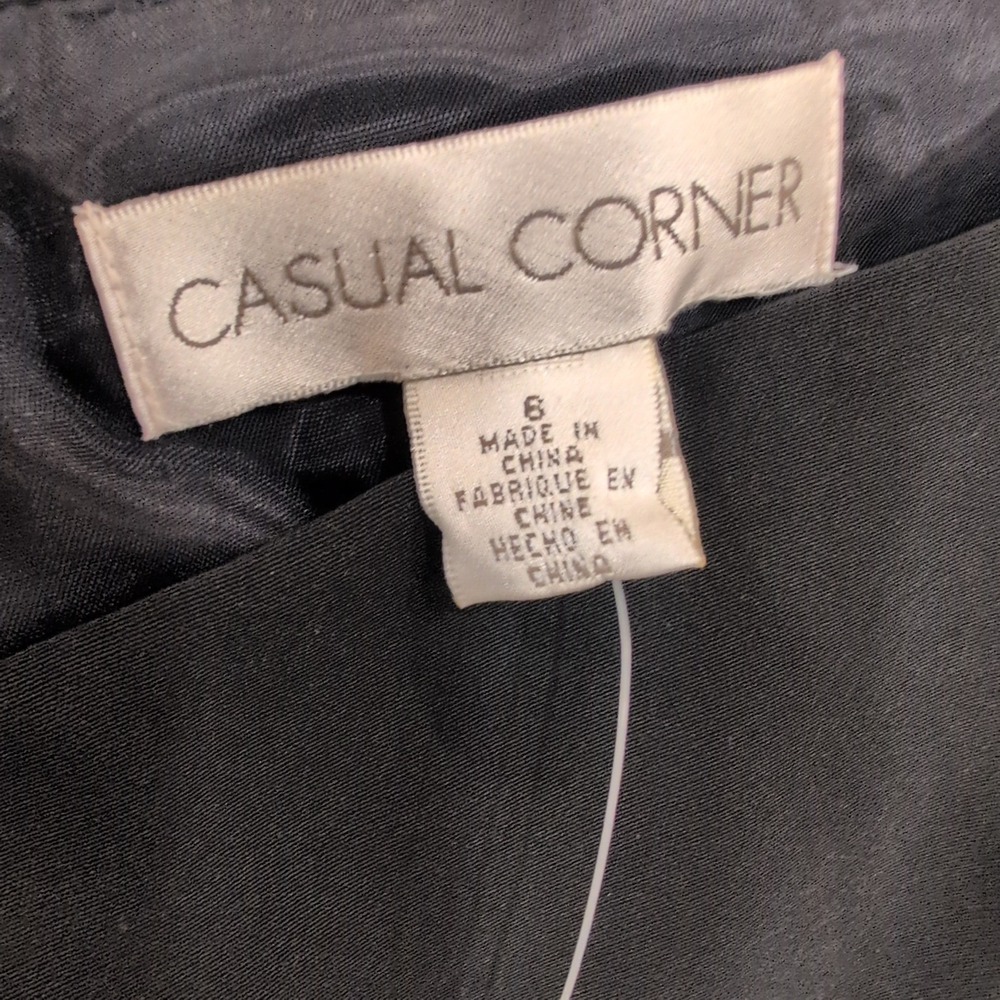 Casual Corner Black Sleeveless Square Neck Sheath Dress Size 6 NWT NOS - Picture 3 of 4
